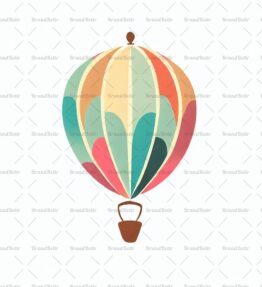Verspielter Heißluftballon
